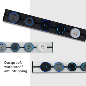 New Design Aluminum Wall Power Track <strong>Embedded</strong>/open Installation Power Track <strong>System</strong> Office Kitchen <strong>Use</strong> Power Track Socket - Product Image 2