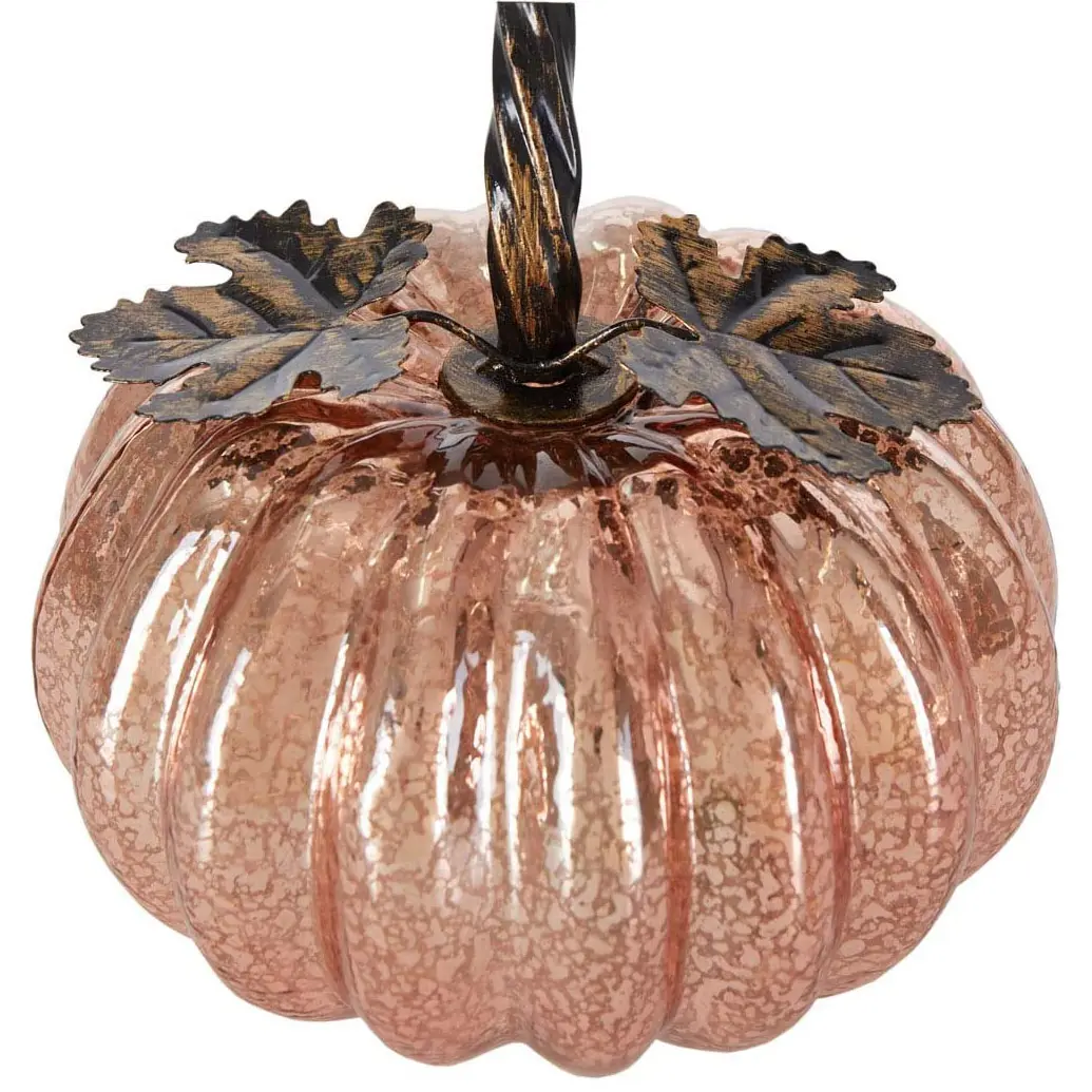 Mercury Glass Pumpkin Lights Fall Decor, Temporizador LED con pilas Calabazas decorativas Ecológico