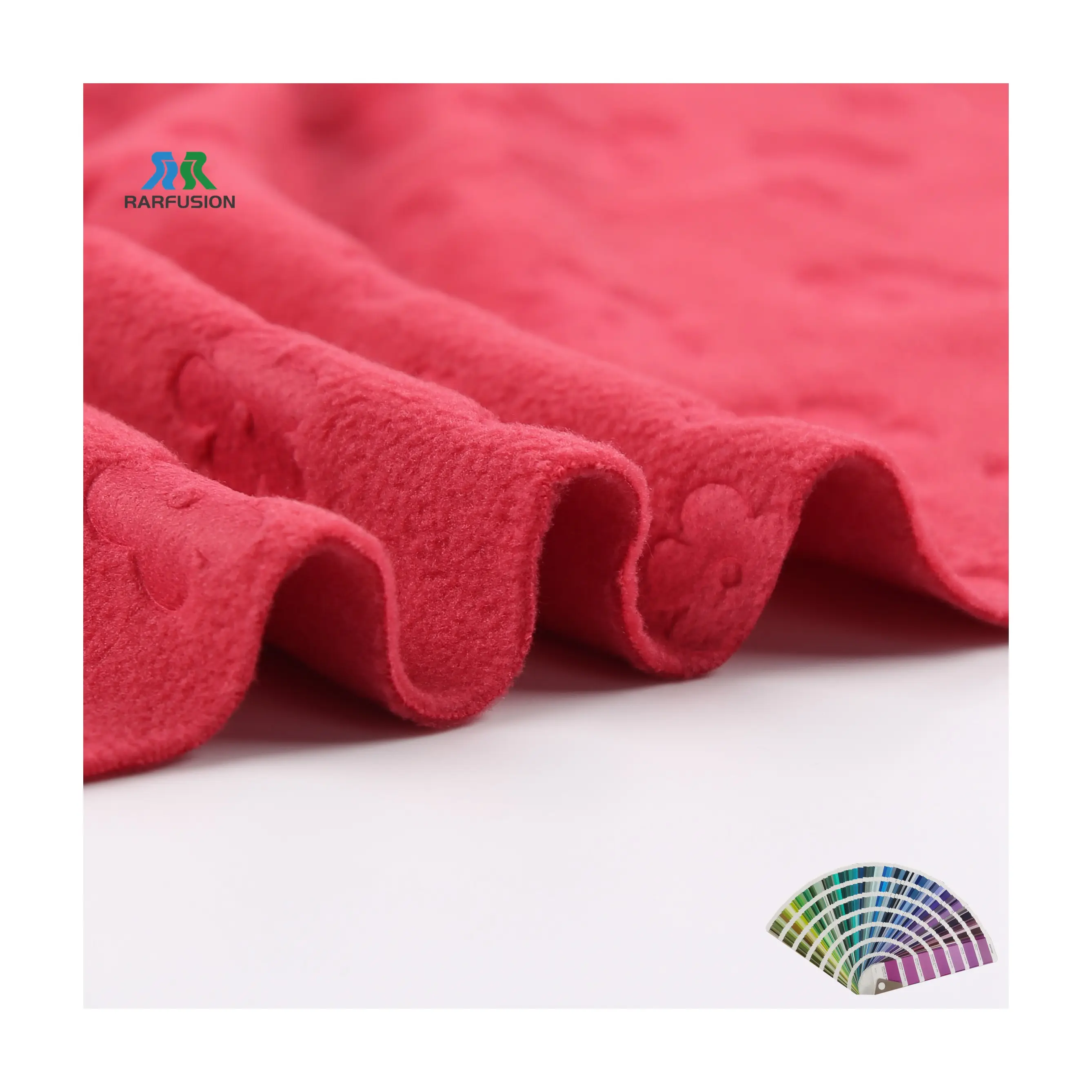 कपड़ों के लिए फैक्टरी प्रत्यक्ष थोक 100% पॉलिएस्टर मखमली कपड़ा मुद्रित उभरा हुआ ध्रुवीय ऊन कपड़ा