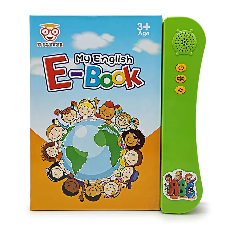 ماكينة تعليمية كتاب تعليمي إلكتروني تفاعلي ألعاب لغتين كتابات صوتية تتحدث بالإسبانية والإنجليزية