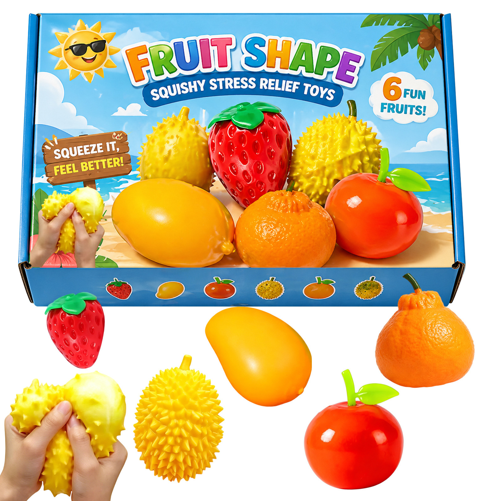 Ensemble de fruits colorés