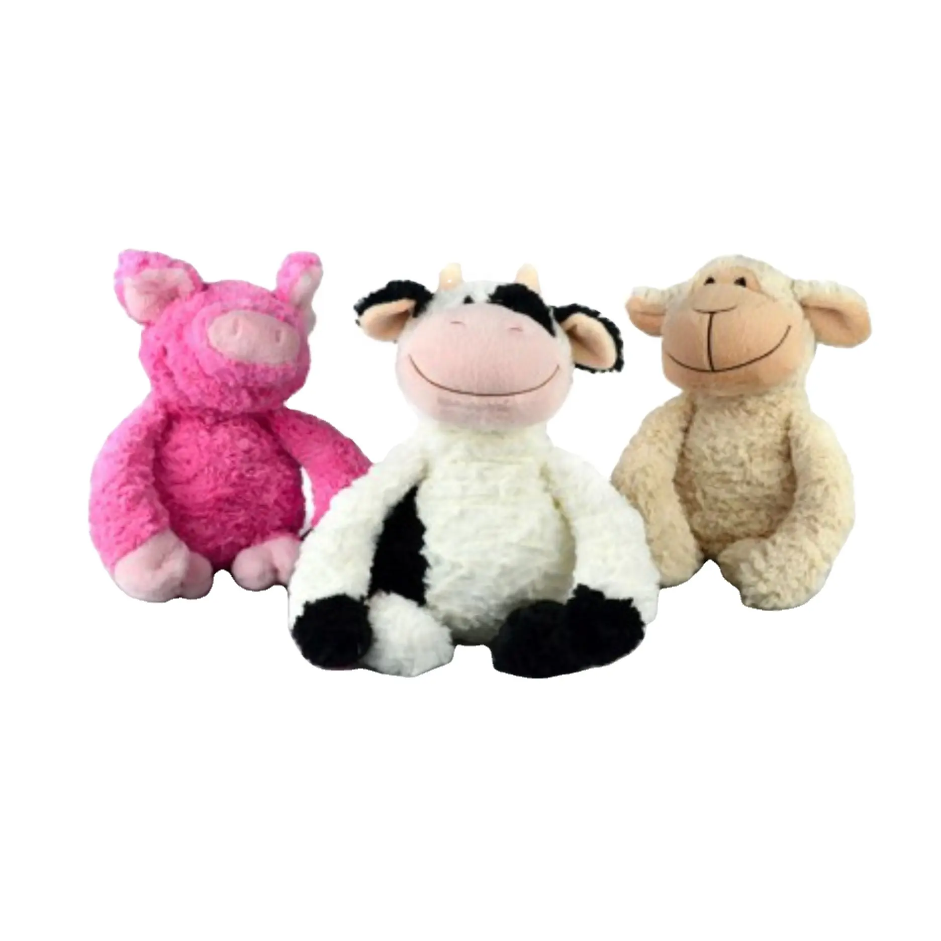 Mainan Boneka Peluch Teman Peternakan Sapi/Domba/Babi Lembut untuk Anak-anak