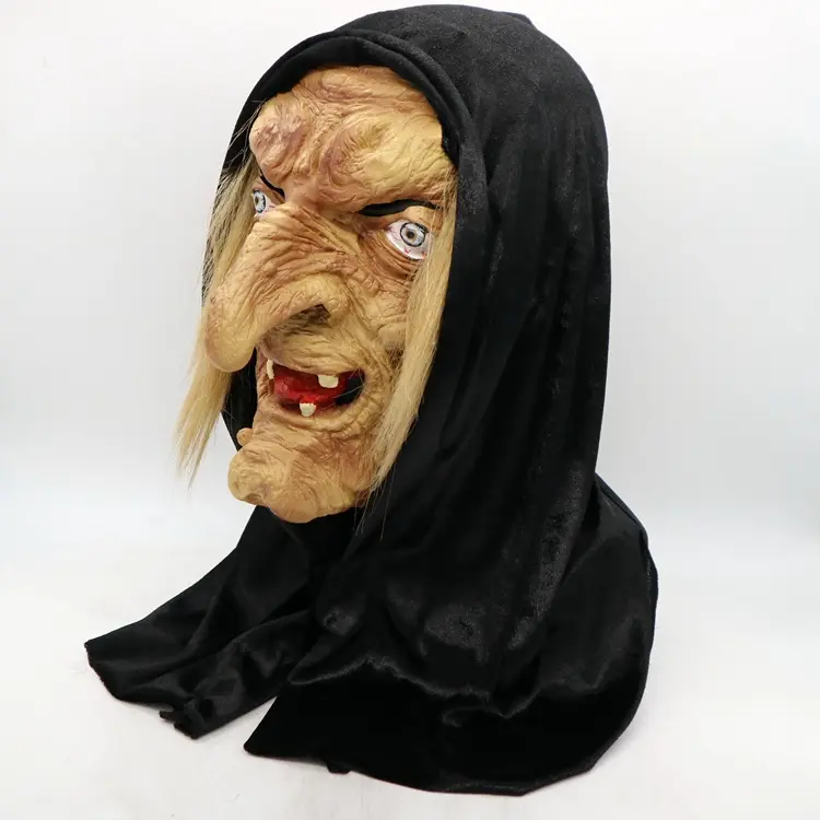 2023 vendita calda maschera di Halloween Horror Latex Nun Witch decorazioni accessori Head Set Party Halloween Mask