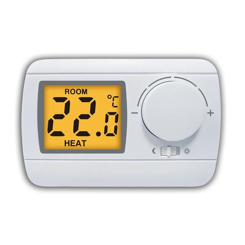 Thermostat de chaudière à gaz filaire non programmable à grand écran LCD numérique 230V CE pour le chauffage