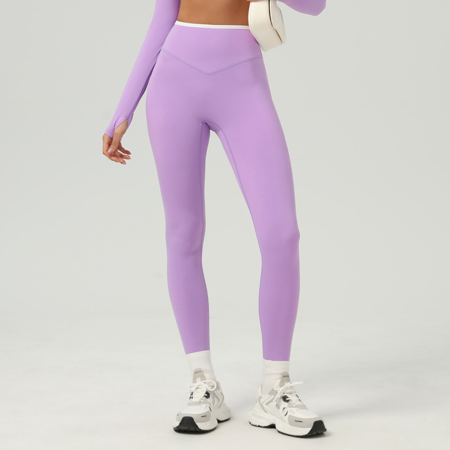 Pants-Lavender purple