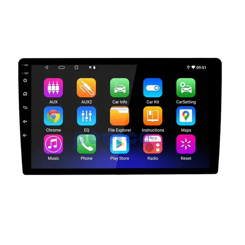 Universal 9Inch 1+16G Aux Usb Wifi Android 9 2.5D Touch Screen Radio Autoradio 2 Din Navigation & Gps