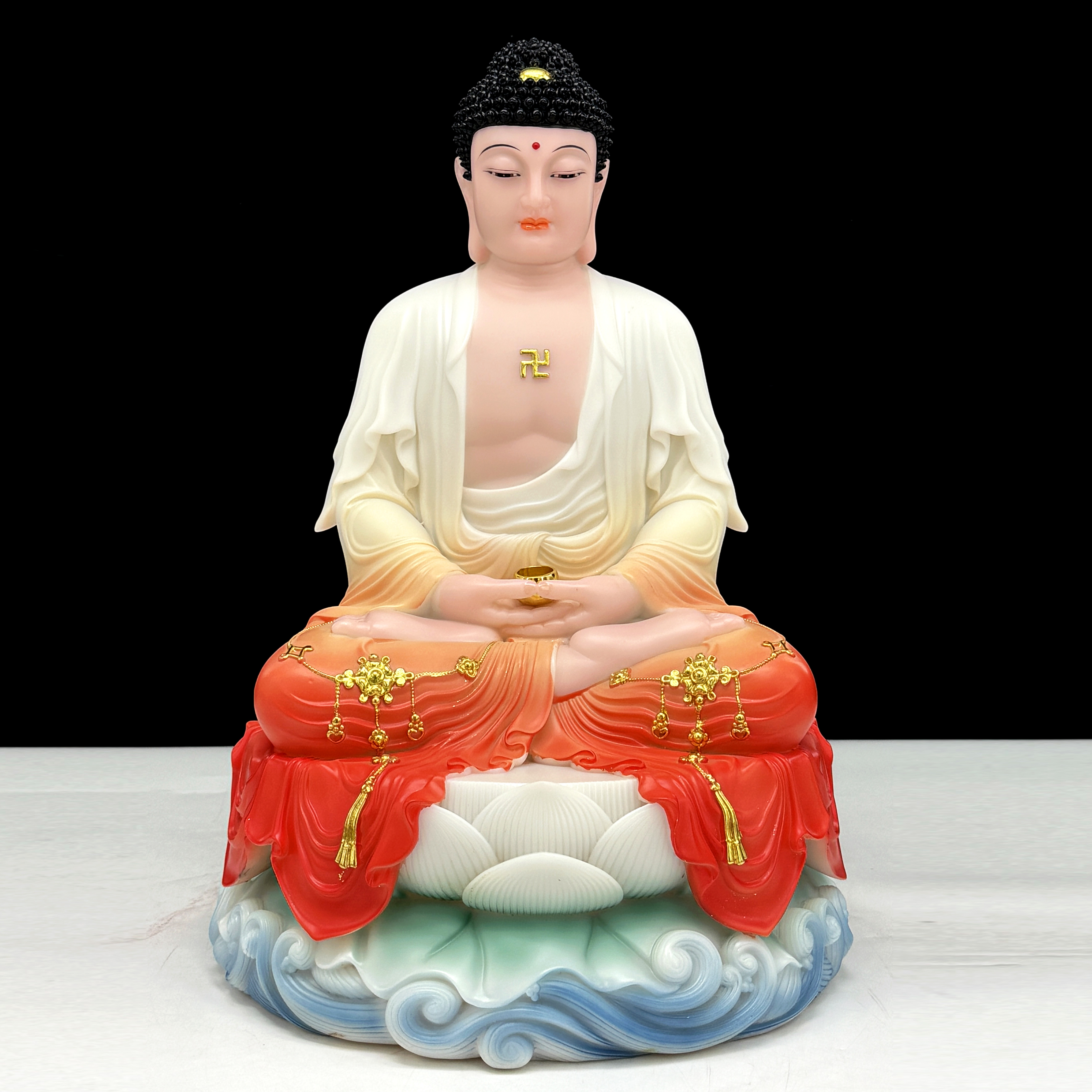 Orange-white Sakyamuni Buddha