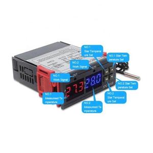 Controlador de temperatura ajustable de doble pantalla, STC-3018 DC 24V, con Cable de 1M - Product Image 3