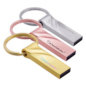 עמיד למים מתכת כסף Usb דיסק און קי עט כונן 32gb 16gb 8gb <span class=keywords><strong>4gb</strong></span> PENDRIVE עם מפתח טבעת U disk תיק עסקי OEM - Product Image 1