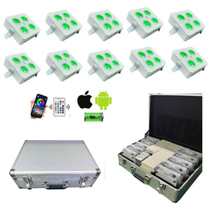 Portable 4*18W Mini Uplights Wireless <strong>DMX</strong> IR/APP <strong>Control</strong> <strong>LED</strong> <strong>Display</strong> Moving Head Lights <strong>for</strong> Wedding DJs Wedding Lighting IR/APP - Product Image 1