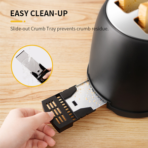 Tostadora Extra ancha con botón de Control, máquina de pan automática para cocina, Dos rebanadas - Product Image 4