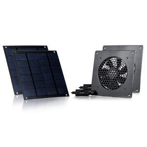 Duvara monte güneş enerjili egzoz fanı DIY küçük GÜNEŞ PANELI tavuk Coop sera RV RV havalandırma için iki USB Fan kiti