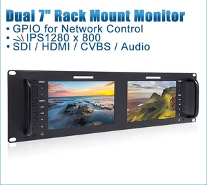 Monitor de cámara de control de pantalla IPS de 3RU Montado en Rack dual de 7 pulgadas 4K HD-MI SDI 1920x1200 (incluida la interfaz de red) - Product Image 4