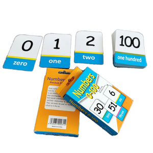 Schede Flash parlanti per bambini della scuola primaria giocattoli per l'apprendimento della carta per l'inglese e la lettura numeri di carte 1-100 - Product Image 1