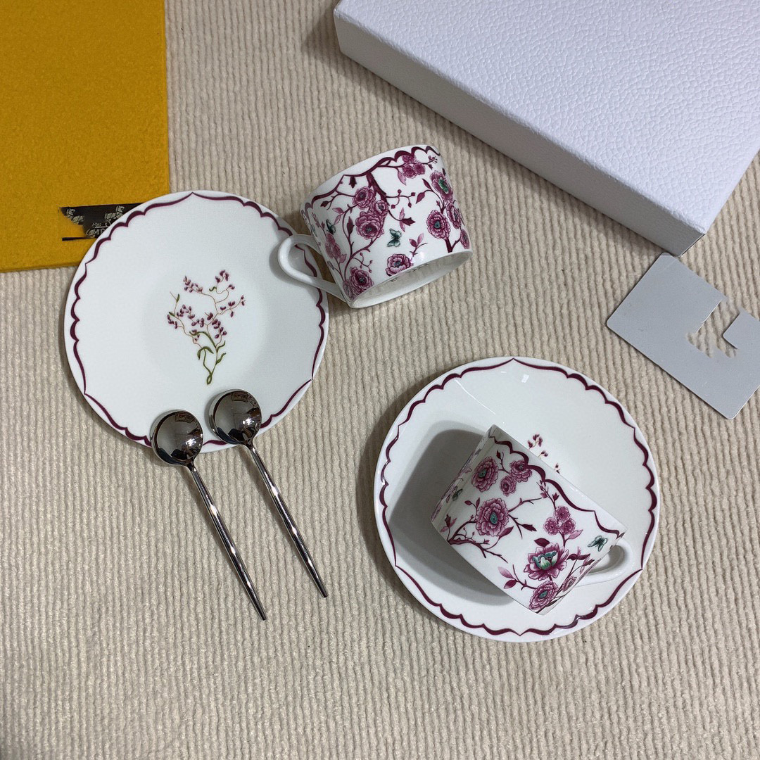 double cup and saucer