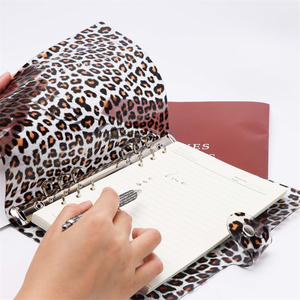 A5 A6 Soft PVC 6-Ring Binder Cover Leopard <strong>Print</strong> Transparent Loose Leaf <strong>Notebook</strong> Shell Round Ring <strong>Folder</strong> <strong>With</strong> Snap Closure - Product Image 4