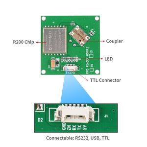 UHF-RFID-Modul Eingebautes R200-Chip-RFID-Lesemodul 15-26dbm HF-Zugangs kontroll karte Lese modul UHF-RFID