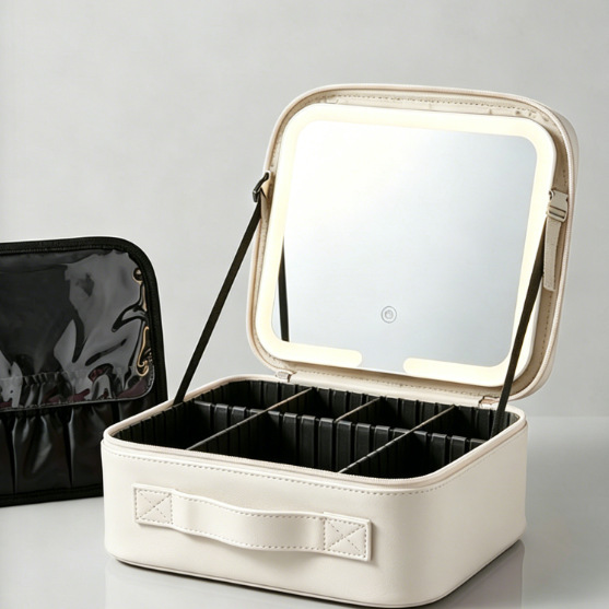 Beige avec miroir LED