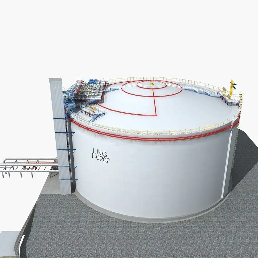 Réservoir de confinement complet bimétallique, récipients sous pression gnl, réservoir de stockage atmosphérique à fond plat de 10 m3