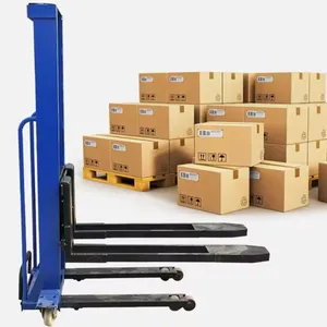トラック用フォークリフトポータブル1トン小型自動リフティングフォークリフトスタッカー - Product Image 3