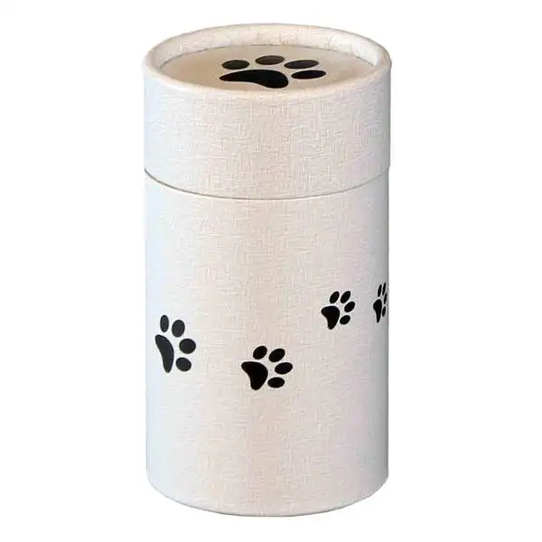 Caja de papel de cilindro Biodegradable, embalaje para cremación de mascotas, urna funeraria, tubo de dispersión de cenizas