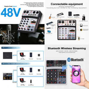 Fast Ship 5 Channel Mini Small <strong>Audio</strong> Mixer <strong>Audio</strong> Console with USB Connecting to <strong>Computer</strong>