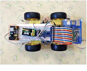 4WD Drive quattro ruote lampone PI telefono cellulare senza fili telecomando auto intelligente Robot Kit telaio auto Mobile - Product Image 3