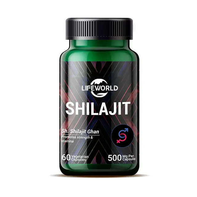 Lifeworld bột tự nhiên shilajit chiết xuất 40% Fulvic axit shilajit chiết xuất Himalaya shilajit viên nang