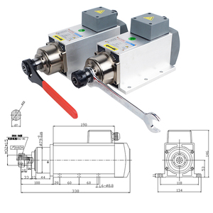 数控主轴2.2kw电机主轴方形风冷数控铣床主轴电机 - Product Image 3