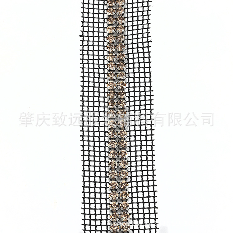 Black mesh crystal yellow