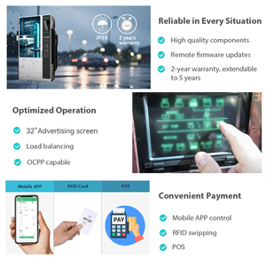 Seviye 3 Evse ticari araç şarj istasyonu E V şarj istasyonları reklam ekranı ile elektrikli araç şarjı - Product Image 6
