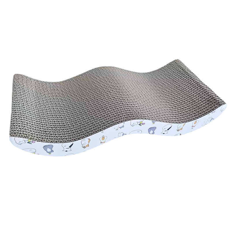 Chaton blanc - Griffoir pour chat en forme de W (modèle premium)