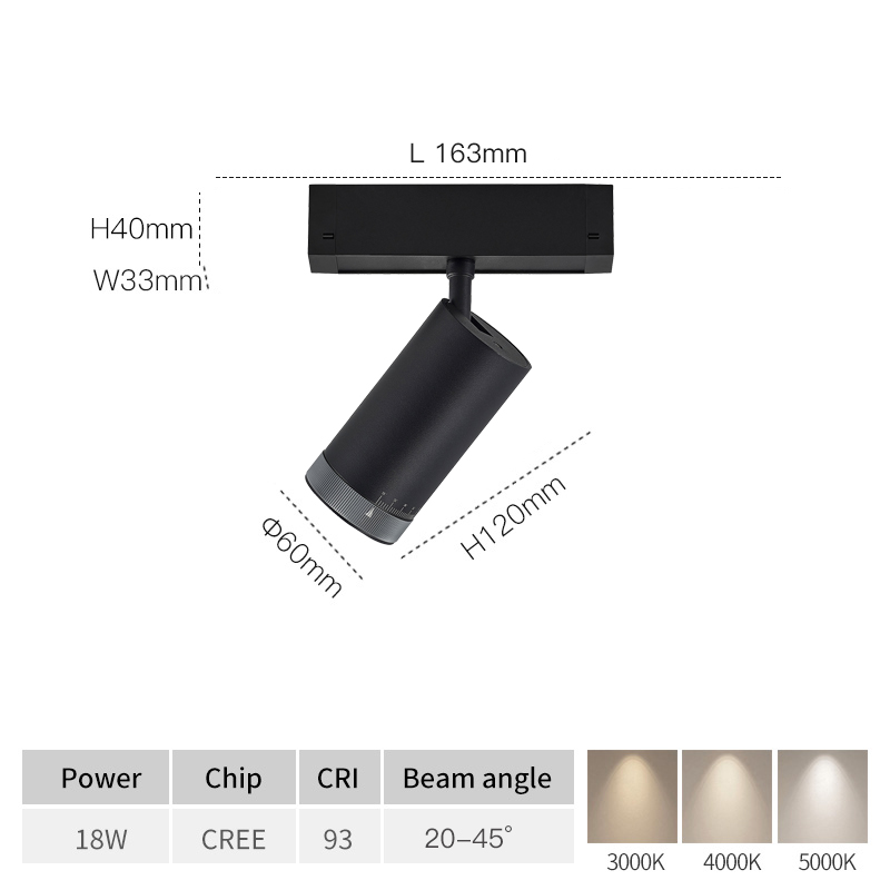 18W adjustable spotlight