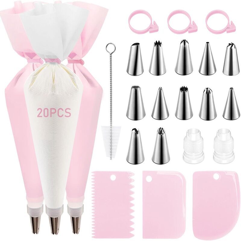 Conjunto de punta de decoración de 43 piezas Rosa Nórdico