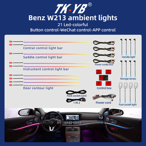 ไฟสร้างบรรยากาศรถยนต์ใหม่สำหรับรุ่น BBA E-W213 + 3GT + A7สายลวดนีออนเปลี่ยนสีไฟ LED ซิงค์เพลงตกแต่ง - Product Image 2