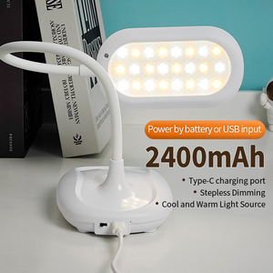 Taigexin yeni dim ayarlanabilir hortum Gooseneck LED masa lambası basın düğmesi özel akıllı masa lamba pili masa lambası