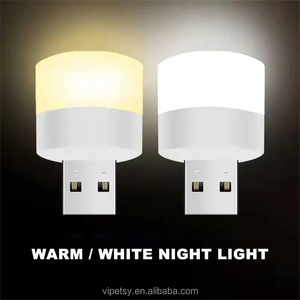 Fábrica pequeña colorida portátil recargable luz USB enchufe de pared lámpara alimentada protección ocular luz nocturna para computadora - Product Image 3