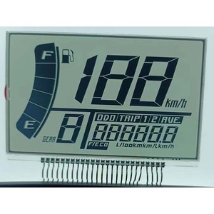 Va Schwarz Farbe 7 Segment I2c LCD-Bildschirm Benutzer definierte Tachometer LCD-Anzeige modul für Elektro roller Motorrad - Product Image 1