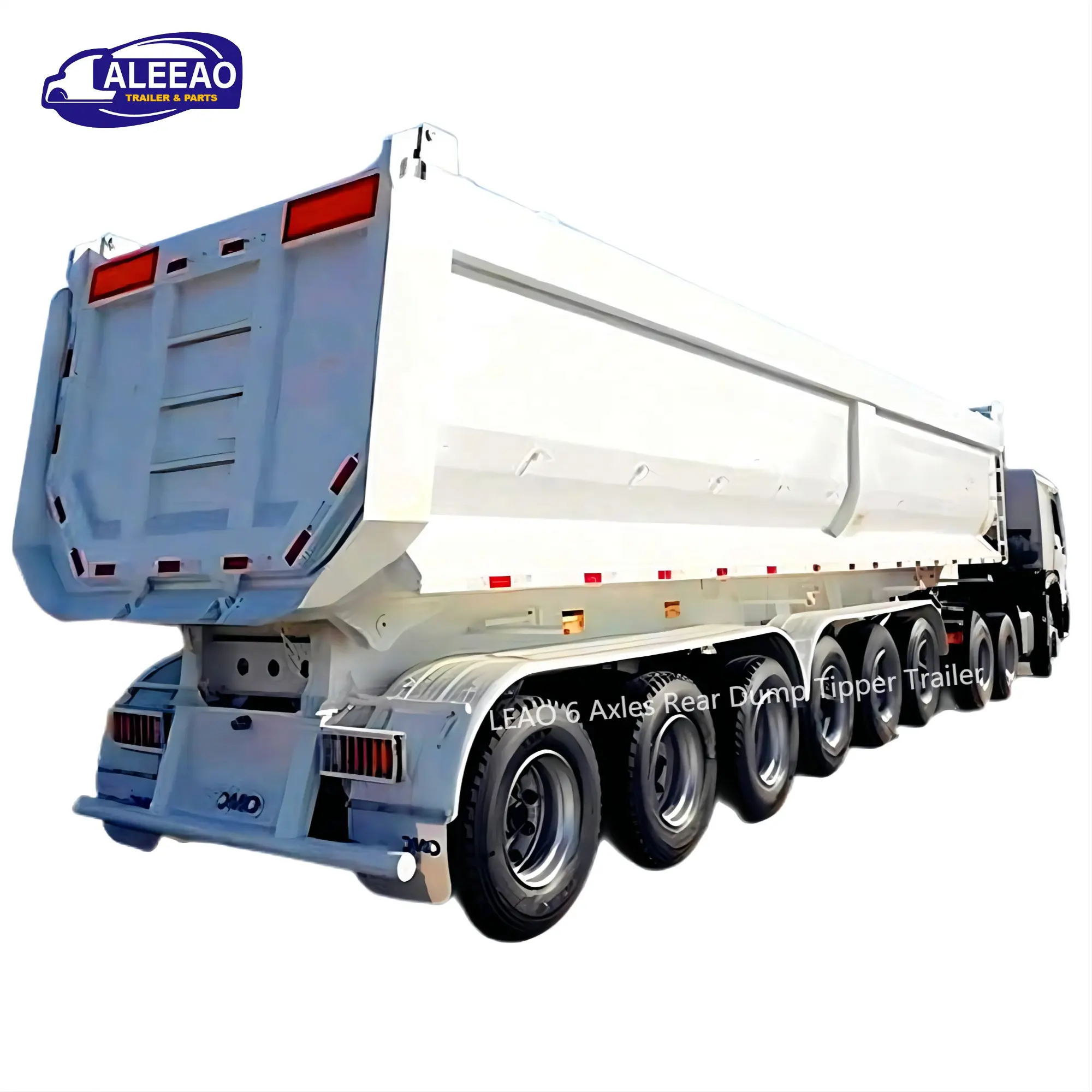 Vooras Lift 4/5/6 As Achterste Dump Oplegger 40-100 Ton Cargo Dump Truck Tipper Aanhangwagen Met U-Vorm Te Koop In Ecuador