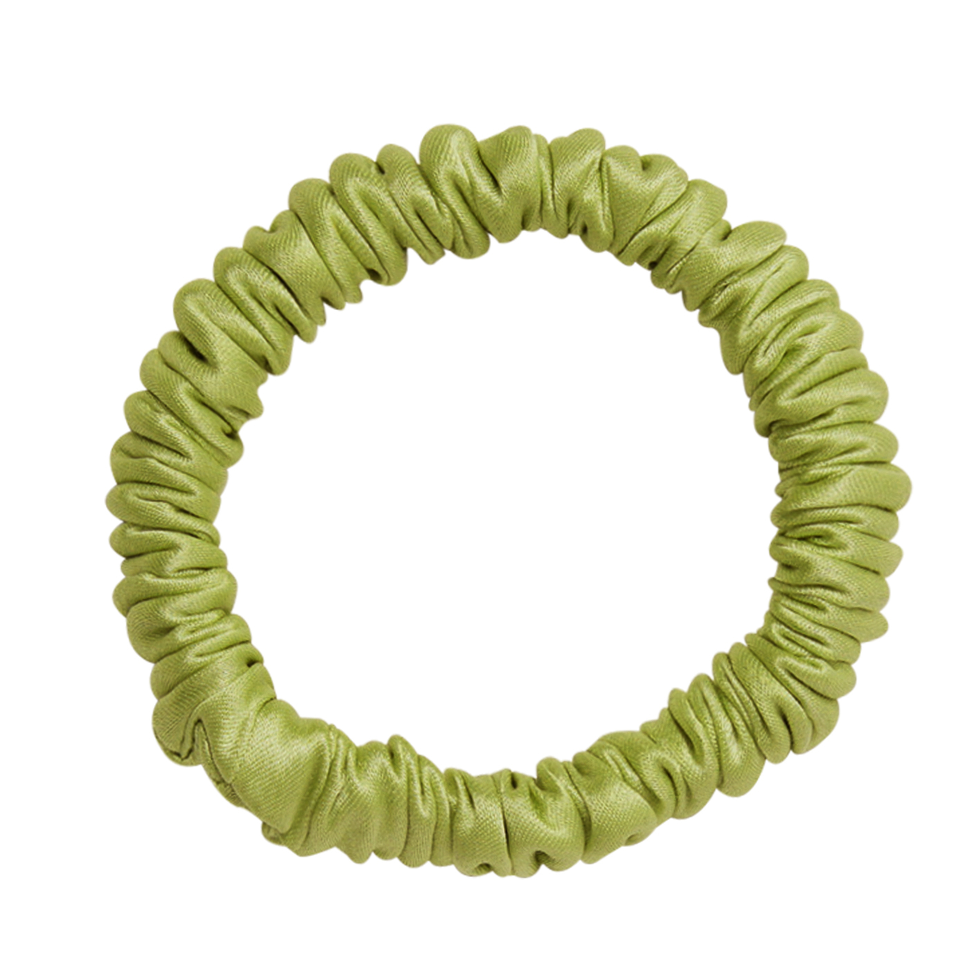 Coletero ajustado de seda verde oliva - 1cm