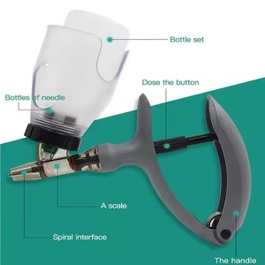 Pistola de vacuna continua de inyección de jeringa automática conveniente y rápida de 2ml y 5ml para cerdos, ganado, ovejas y ganado veterinario - Product Image 6
