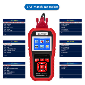 Konnwei kw880 התאמה סוללה לאתחל המכשיר הסוללה משולב obd2 escanner autoriz