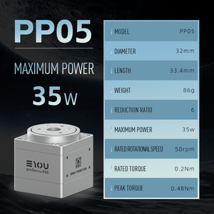 Eyou 24V 48V hành tinh thiết bị truyền động PP05 Robot Doanh mô-đun với phanh - Product Image 3