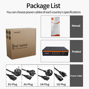 TiNCAM 4 Port Full Gigabit POE Ethernet <strong>Switch</strong> 10/100/1000Mbps 48V Network <strong>Switch</strong> Manufacturer for IP Camera Security CCTV - Product Image 5
