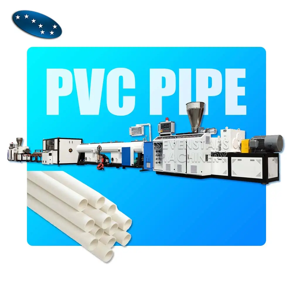 Otomatik PVC boru boru ekstrüzyon hattı su temini drenaj sulama havalandırma kablosu koruma boru ekstrüzyon makineleri