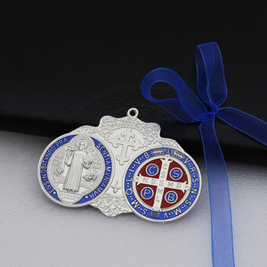 Dini anahtarlık şekli Medal madalya nimet Charm Saint Benito Medalla erkek ve kadın hediyeler - Product Image 3