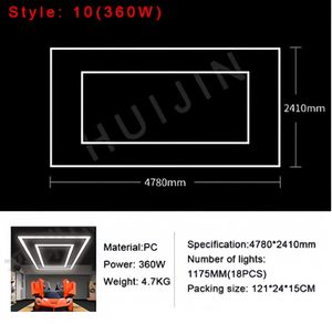 Luce a griglia esagonale rettangolare personalizzabile 6500K luce a nido d'ape esagonale moderna lampada da soffitto del garage del negozio di auto - Product Image 2