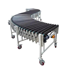 Cinta transportadora de descarga de carga de bolsas de 100kg motorizada flexible estándar Extensible, sistema de transporte expandible motorizado