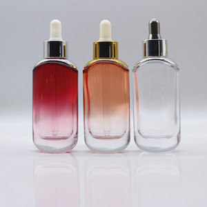 <strong>Oval</strong> 30ml 15ml 50ml Transparent Cosmetic Packing 30ml Flat Unique Essential Oil Liquid Skin Care Serum <strong>Perfume</strong> Dropper Bottle - Product Image 5