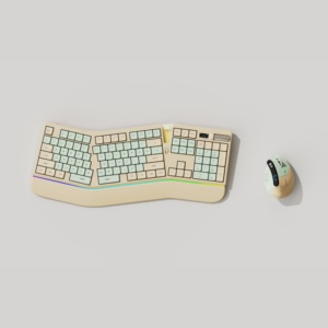 Accesorios de ordenador: teclado ergonómico RGB de 106 teclas, Teclado mecánico inalámbrico para juegos, conexión de modo triple personalizada - Product Image 6